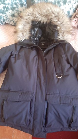 Abrigo Zara mujer negro talla M