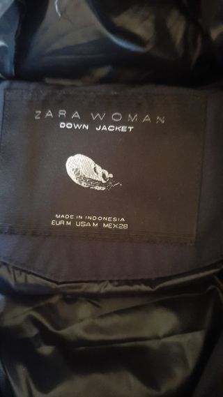 Abrigo Zara mujer negro talla M