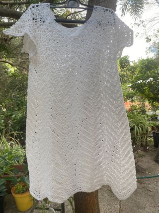 Vestito bianco uncinetto