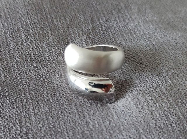 Anillo plata mate y brillo Ajustable.