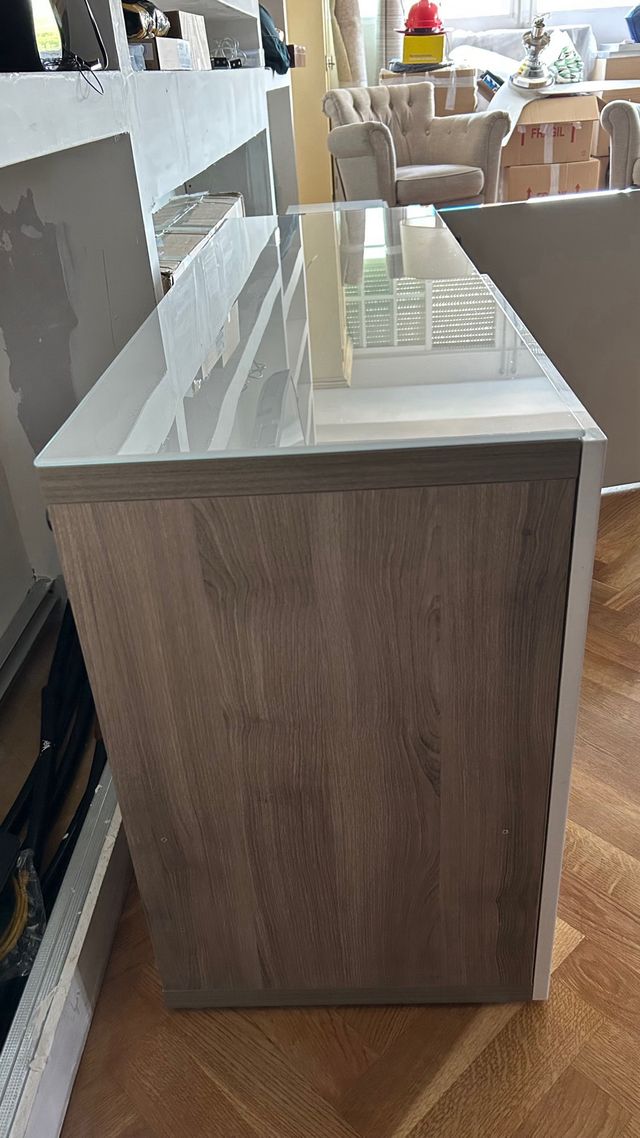 Mueble TV Ikea Besta - Blanco/Marrón