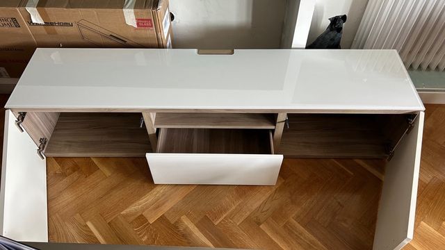 Mueble TV Ikea Besta - Blanco/Marrón