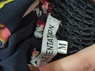 Vestito lungo nero floreale tg M / 42 da donna 