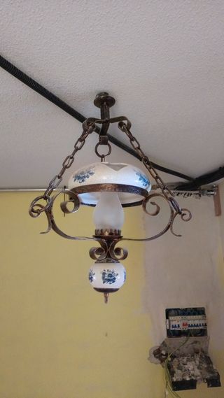 Lampara techo cerámica vintage