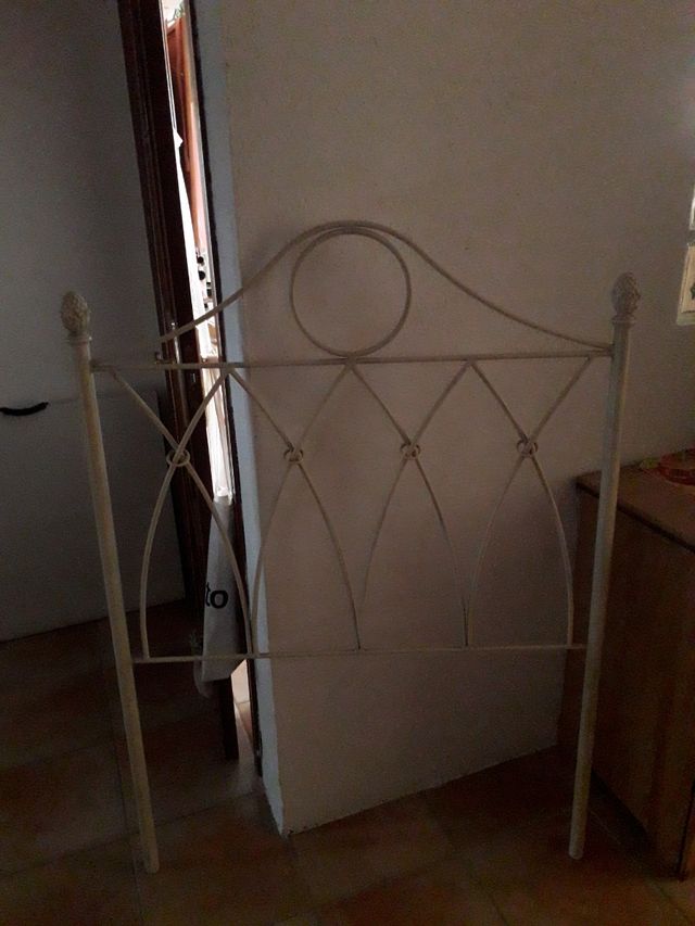 Cabecero cama metal blanco