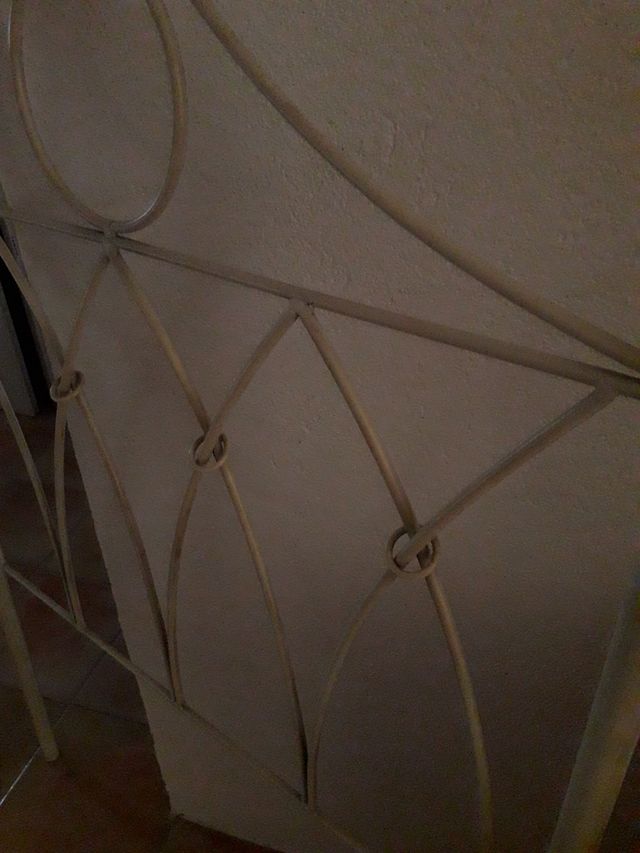 Cabecero cama metal blanco