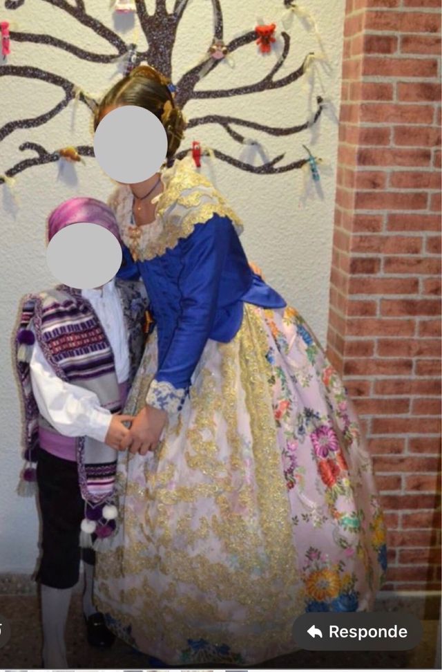 Traje Fallera niña: falda largo85,cintura 61 total