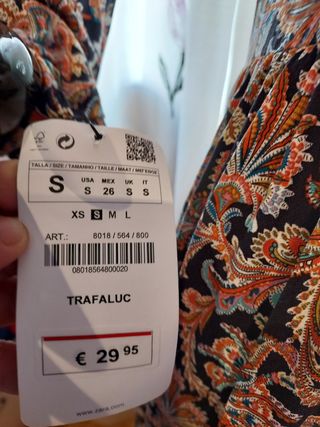 Vestido Zara estampado