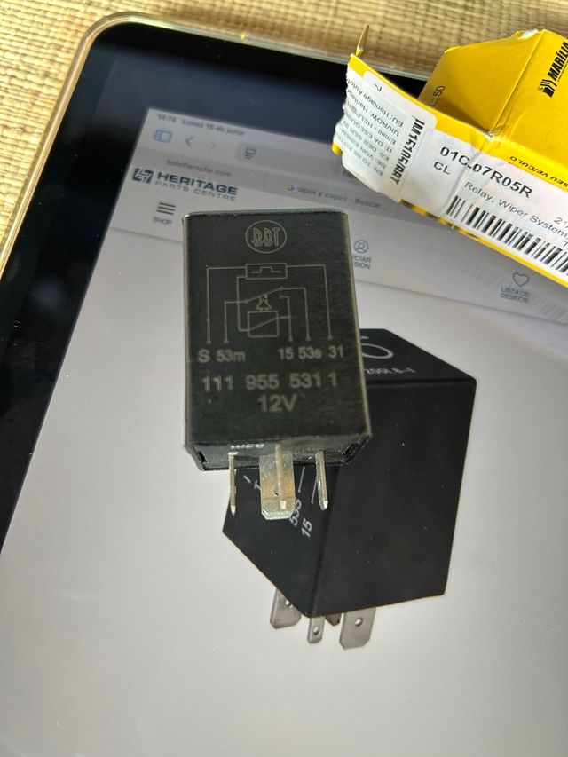 Relé limpiaparabrisas 12V WW Escarabajo (71/79)