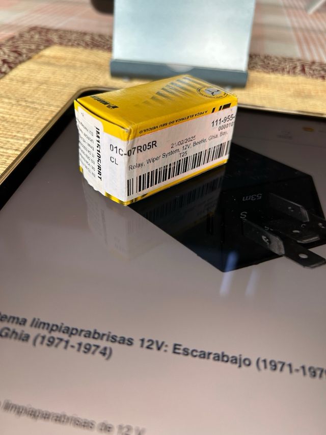 Relé limpiaparabrisas 12V WW Escarabajo (71/79)