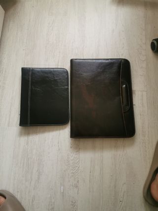Portadocumentos: 2 carteras piel