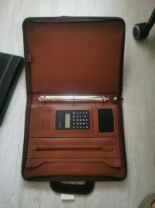 Portadocumentos: 2 carteras piel
