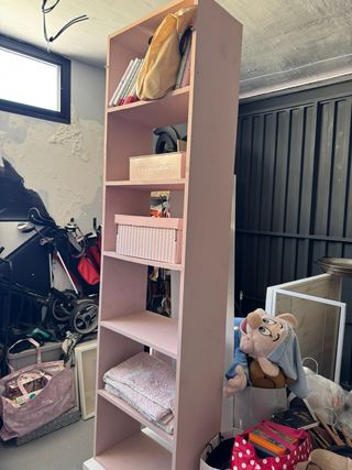 Estantería infantil rosa - Librería de madera