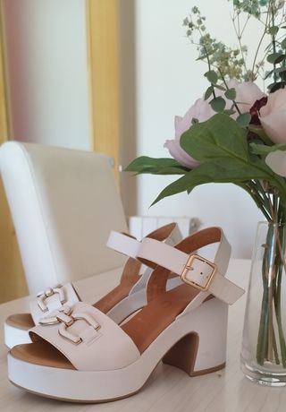 Sandalias blancas piel - Talla 36