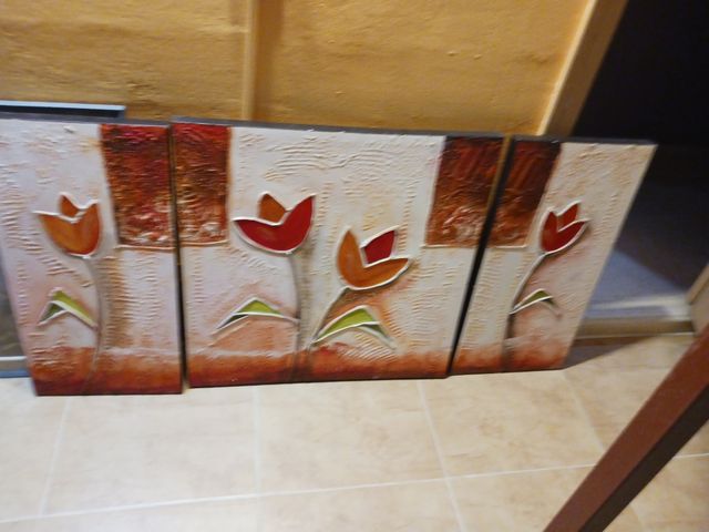 Tríptico flores - cuadros decorativos