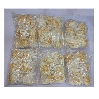 72 Bomboniere Rose Crema in Tessuto