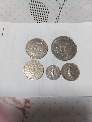 15 monedas antiguas: Portugal & Francia