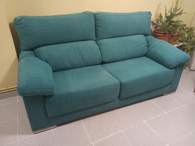 2 Sofás 3 plazas - Verde turquesa