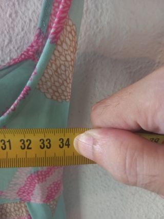 Vestido Marie Claire XS - Rosa y Verde Agua