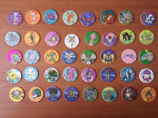 Digimon Tazos Caps