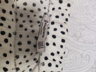Falda topos blanco-negro