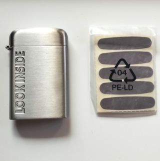 Scatola porta fiammiferi acciaio Look Inside