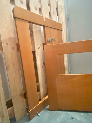 Cama nido con jergones y colchón 80cm -madera