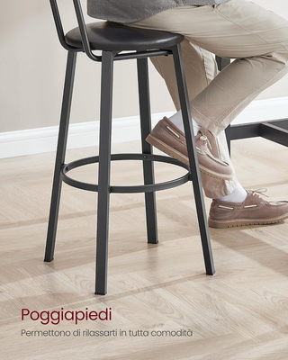 Sgabelli da Bar, Set di 2 Sgabelli Cucina Imbottit