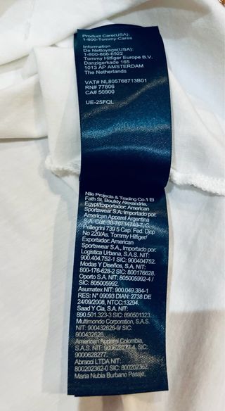 Camiseta Tommy Hilfiger XL - Blanca