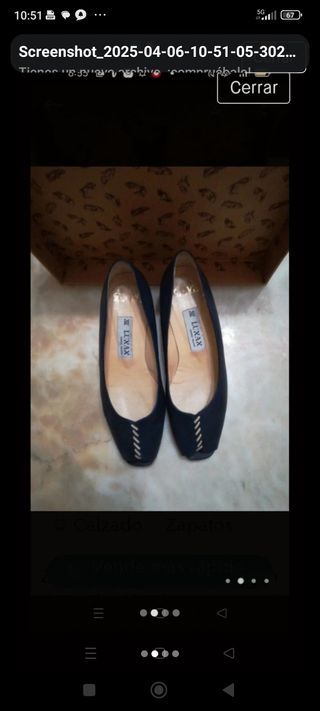 Zapatos Luxax  Piel Azul - Abiertos Puntera