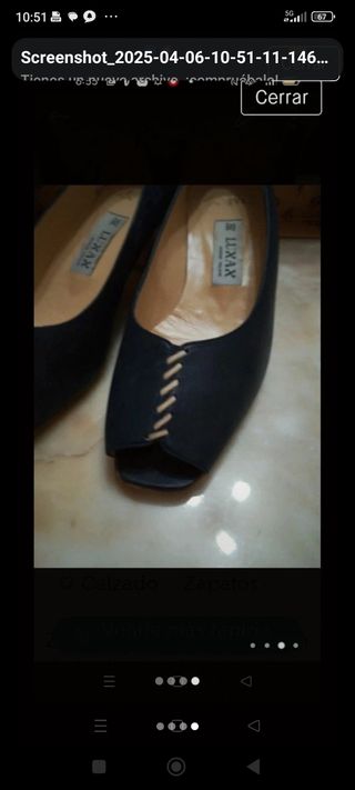 Zapatos Luxax  Piel Azul - Abiertos Puntera