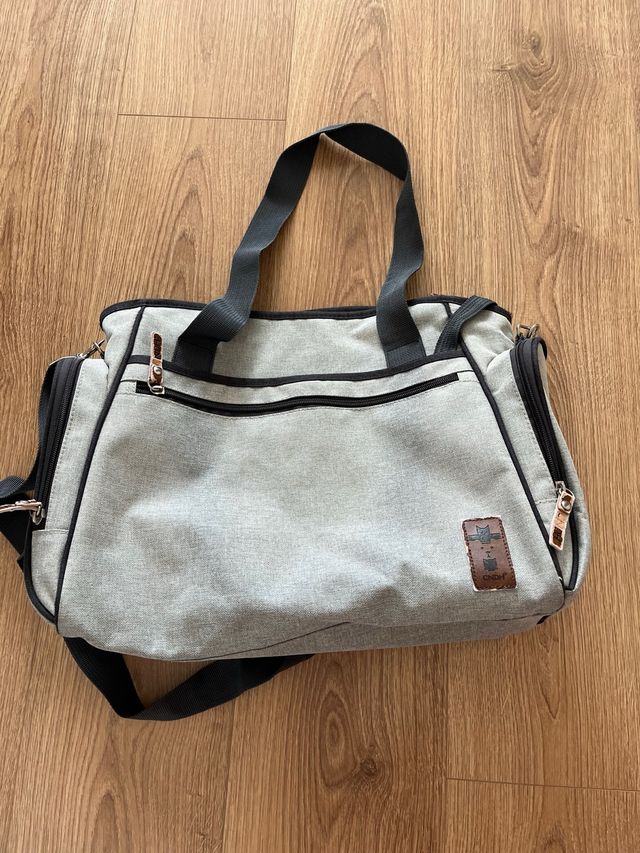 Bolso bebé carro gris