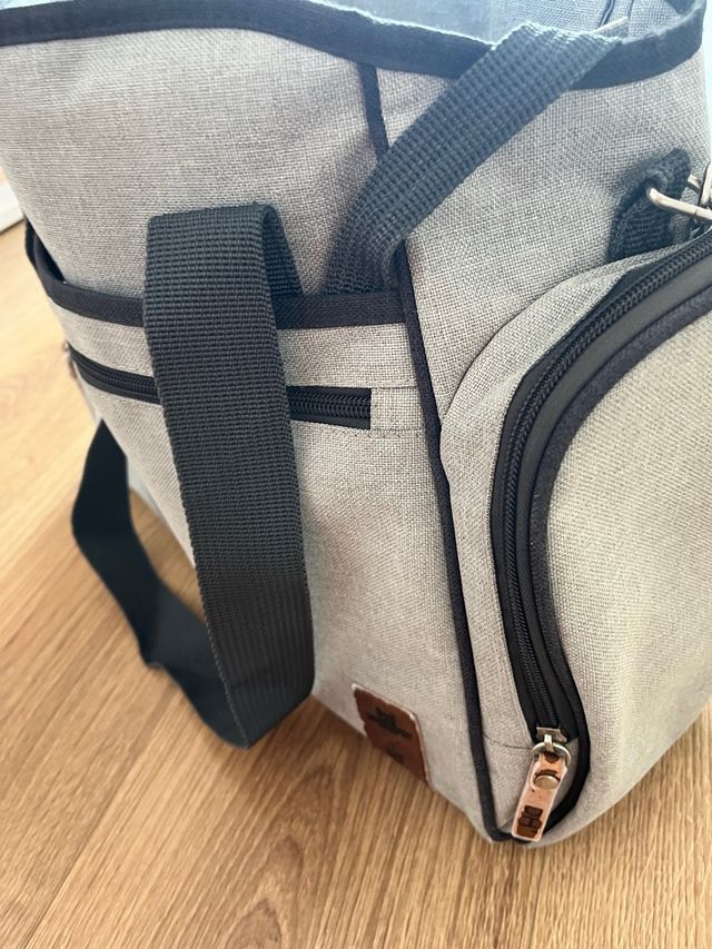 Bolso bebé carro gris