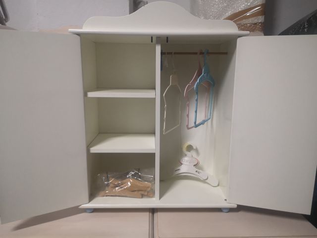 Armario muñecas blanco-azul