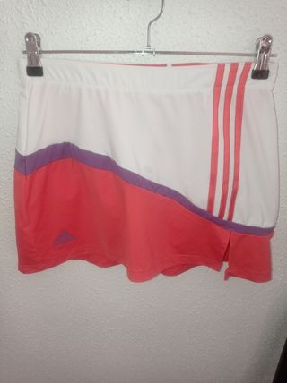 Falda Adidas pádel mujer rosa-blanca