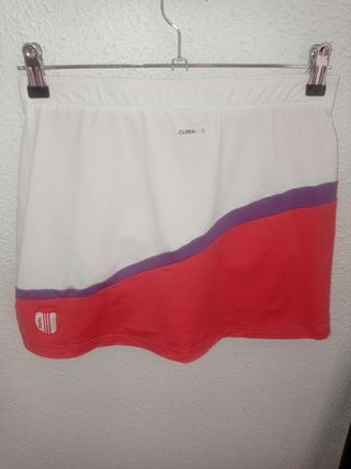 Falda Adidas pádel mujer rosa-blanca