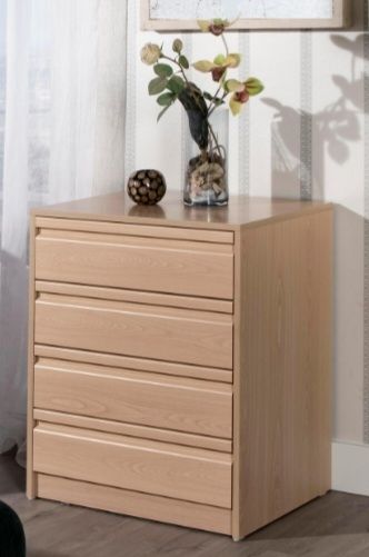 Armario 5 cajones - Madera - Beige