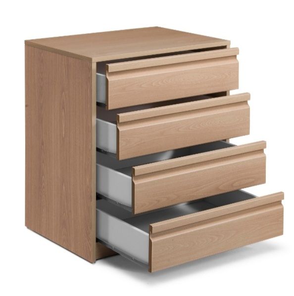 Armario 5 cajones - Madera - Beige