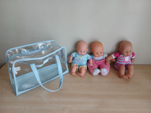 3 Bambolotti Nenuco e borsa viaggio