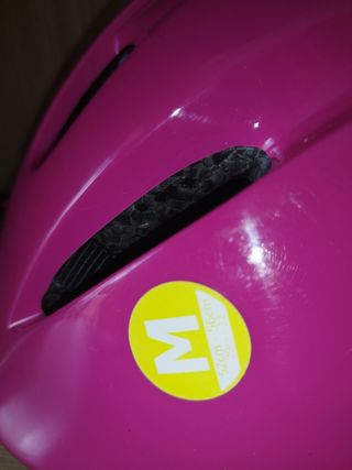 Casco bicicletta taglia M, b-twin, color fucsia.