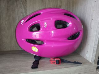 Casco bicicletta taglia M, b-twin, color fucsia.