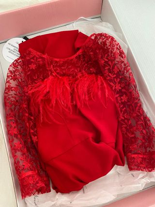 Vestido rojo Silvia Navarro - Fiesta