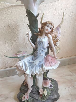 Mesa auxiliar hada - Cristal y porcelana