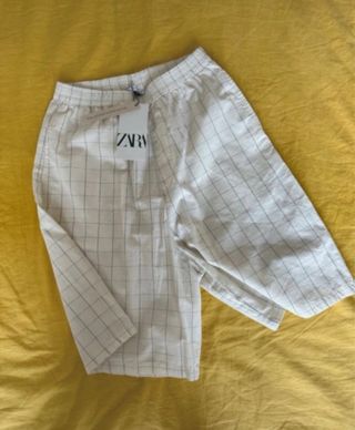 Shorts bermuda Zara - Blanco - 100% cotton