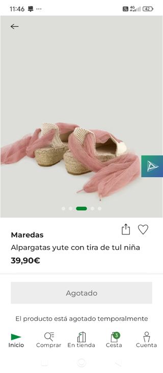 Alpargatas Maredas niña - Tul rosa