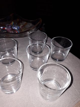 6 bicchieri vetro trasparenti