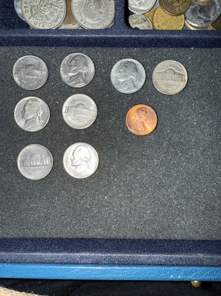 Lote de Monedas USA: Jefferson Nickels + Cent