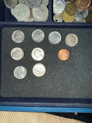Lote de Monedas USA: Jefferson Nickels + Cent