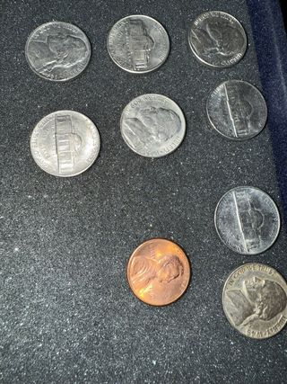 Lote de Monedas USA: Jefferson Nickels + Cent