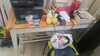 Mesa madera marrón